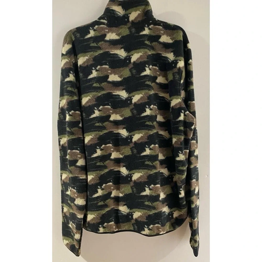 WESC Camo‎ Half Fleece Pullover Zipper For Unisex Men Size XXL Woman Size XXXL